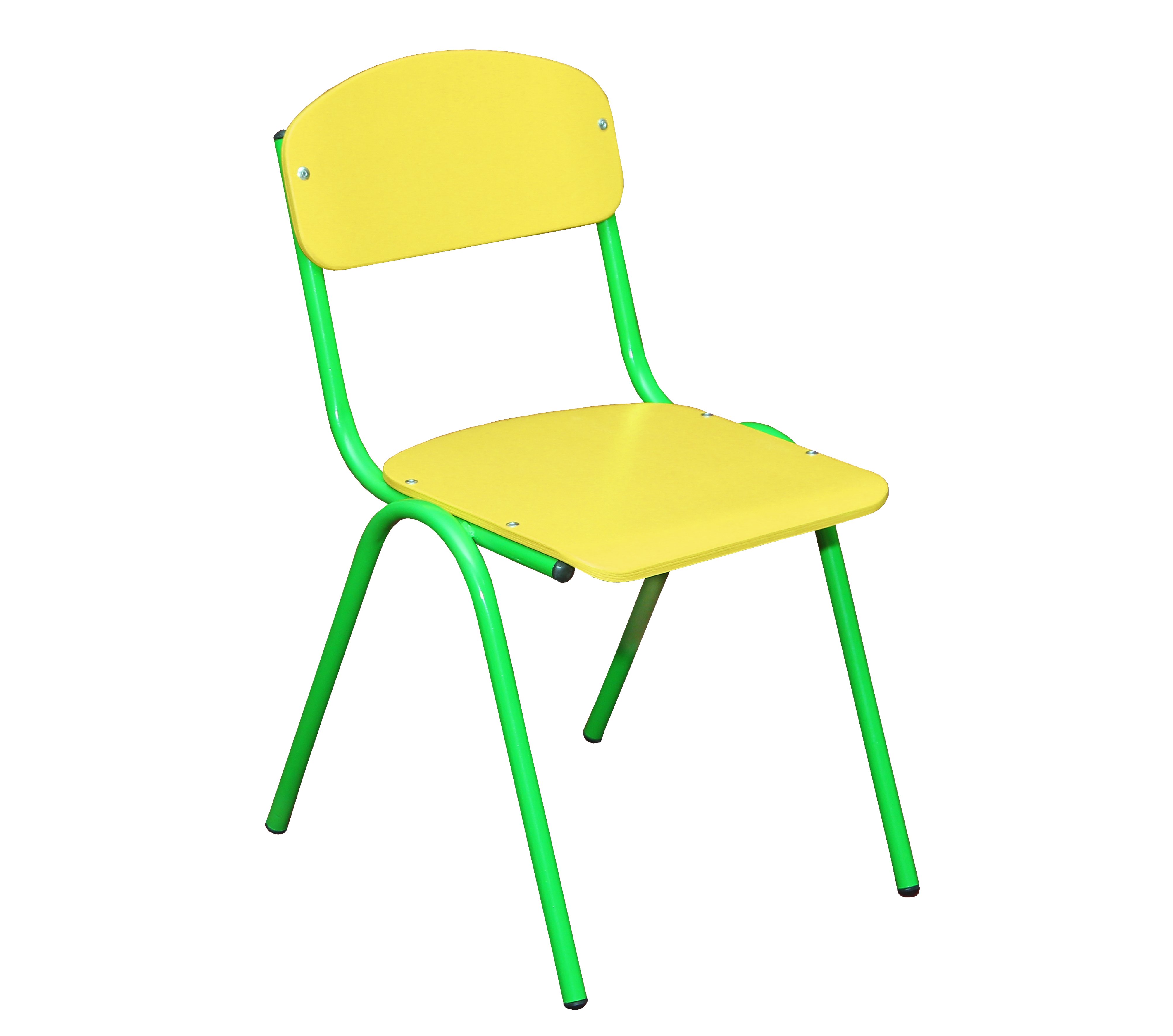 Дитячий стілець ISO, рост. гр. №3, фарбований, покриття фанери- кольоровий екологічно-чистий лак, каркас- кругла металева труба, АЛМАНТ, 335х360х645 мм h=340 мм